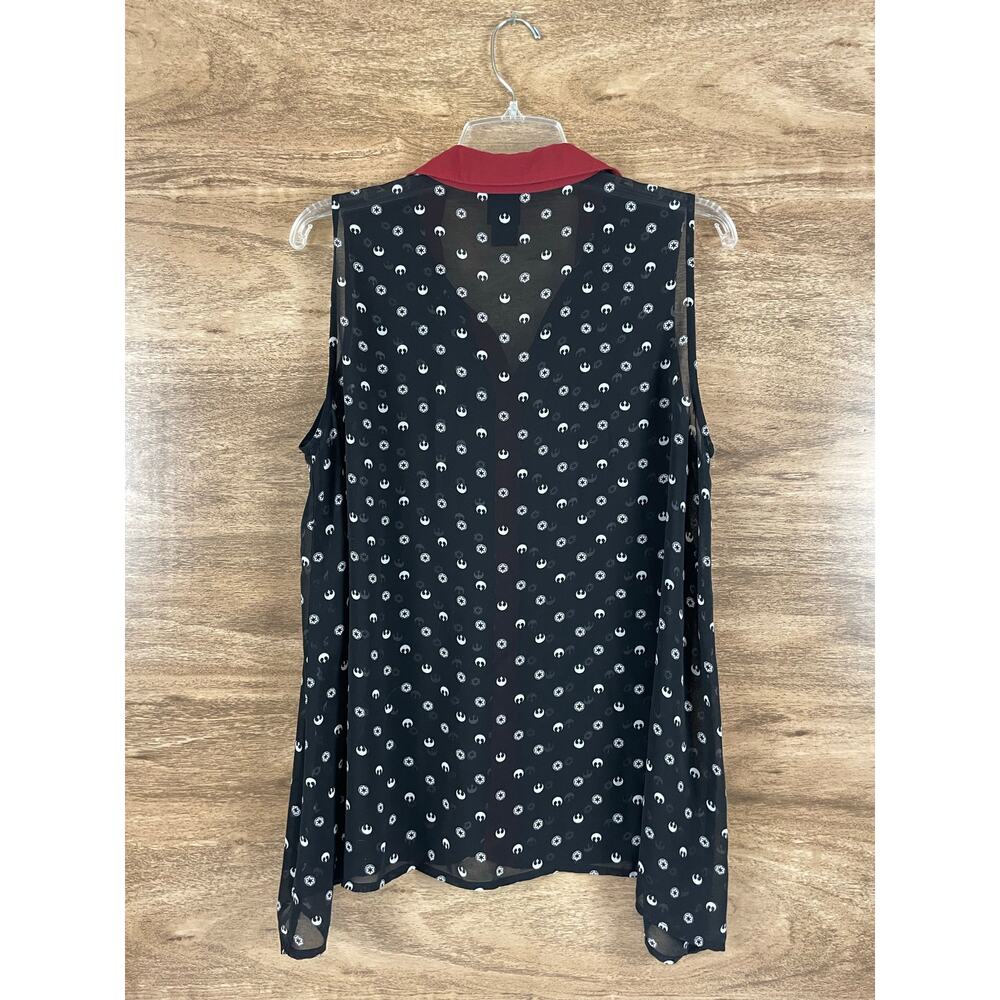 Her Universe Star Wars Rebel Empire Chiffon Button Down Top Large LG - Picture 4 of 6